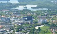 Luftfoto af Lyngby centrum
